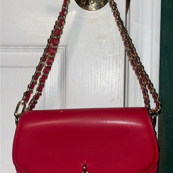 Michael Kors Red Bag with Gold Accent - Picture 2 of 10